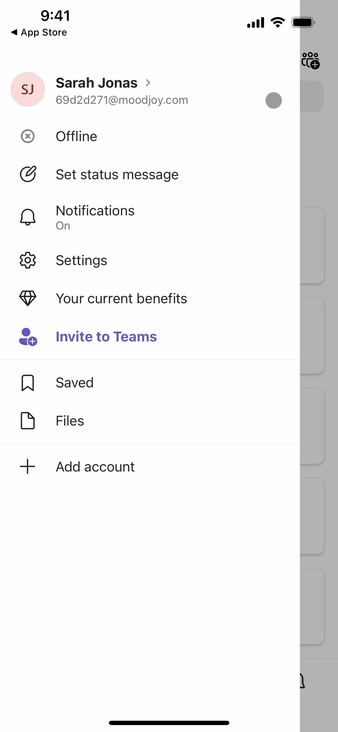 Account menu video thumbnail