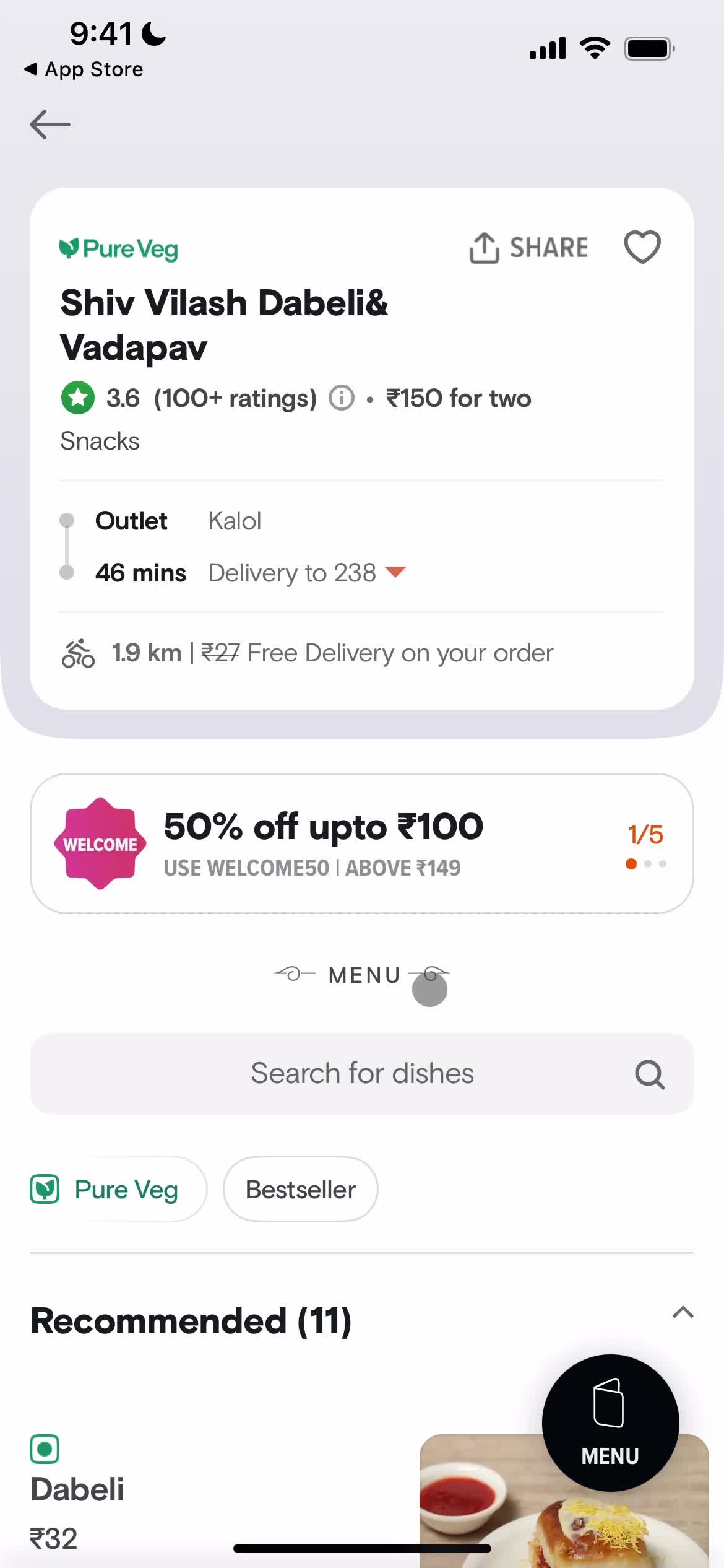 Restaurant details video thumbnail