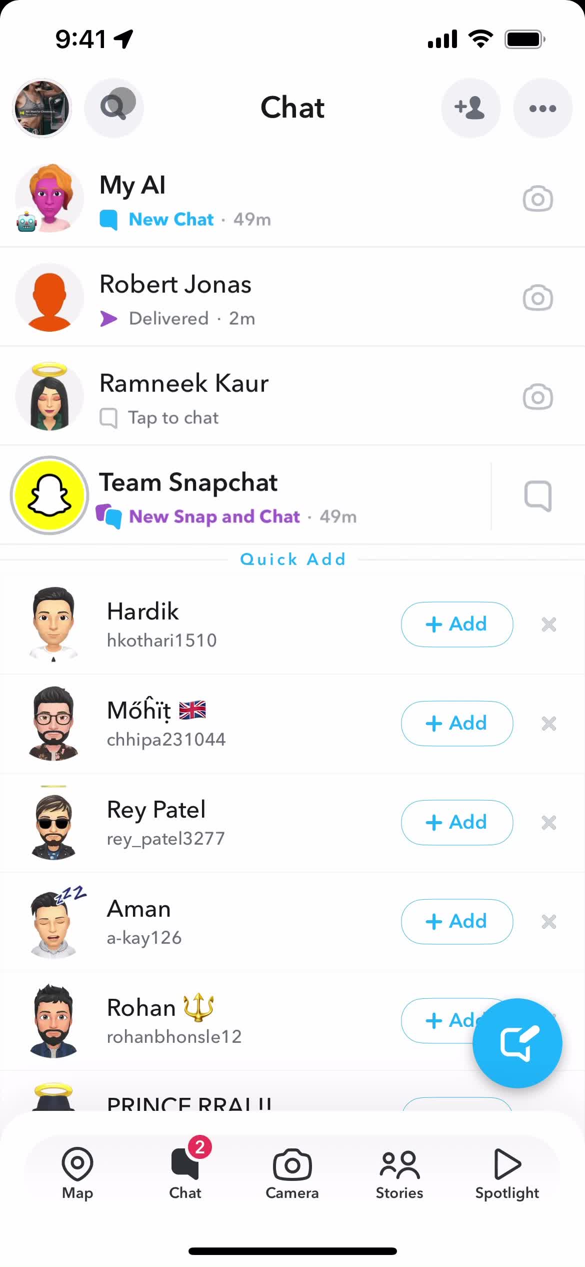 Searching on Snapchat video thumbnail