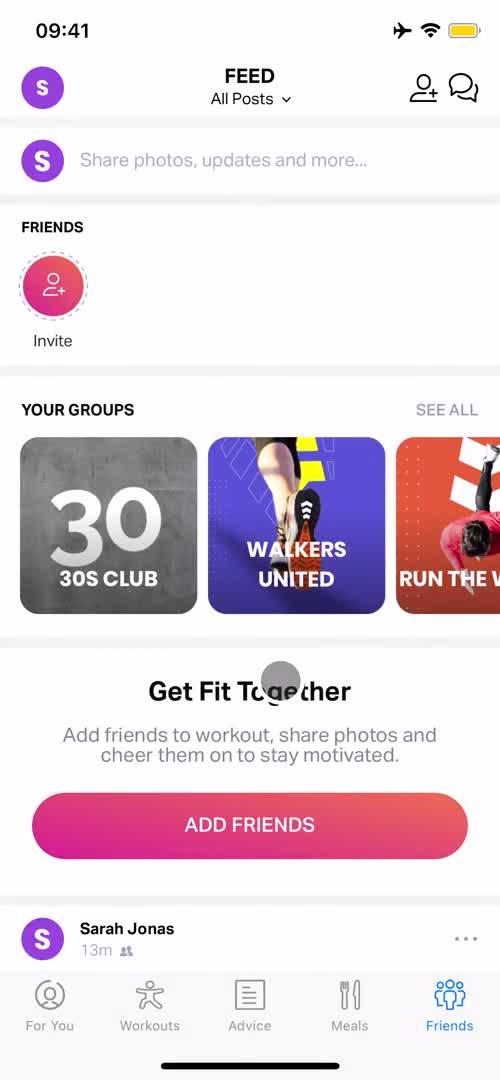 Activity feed video thumbnail