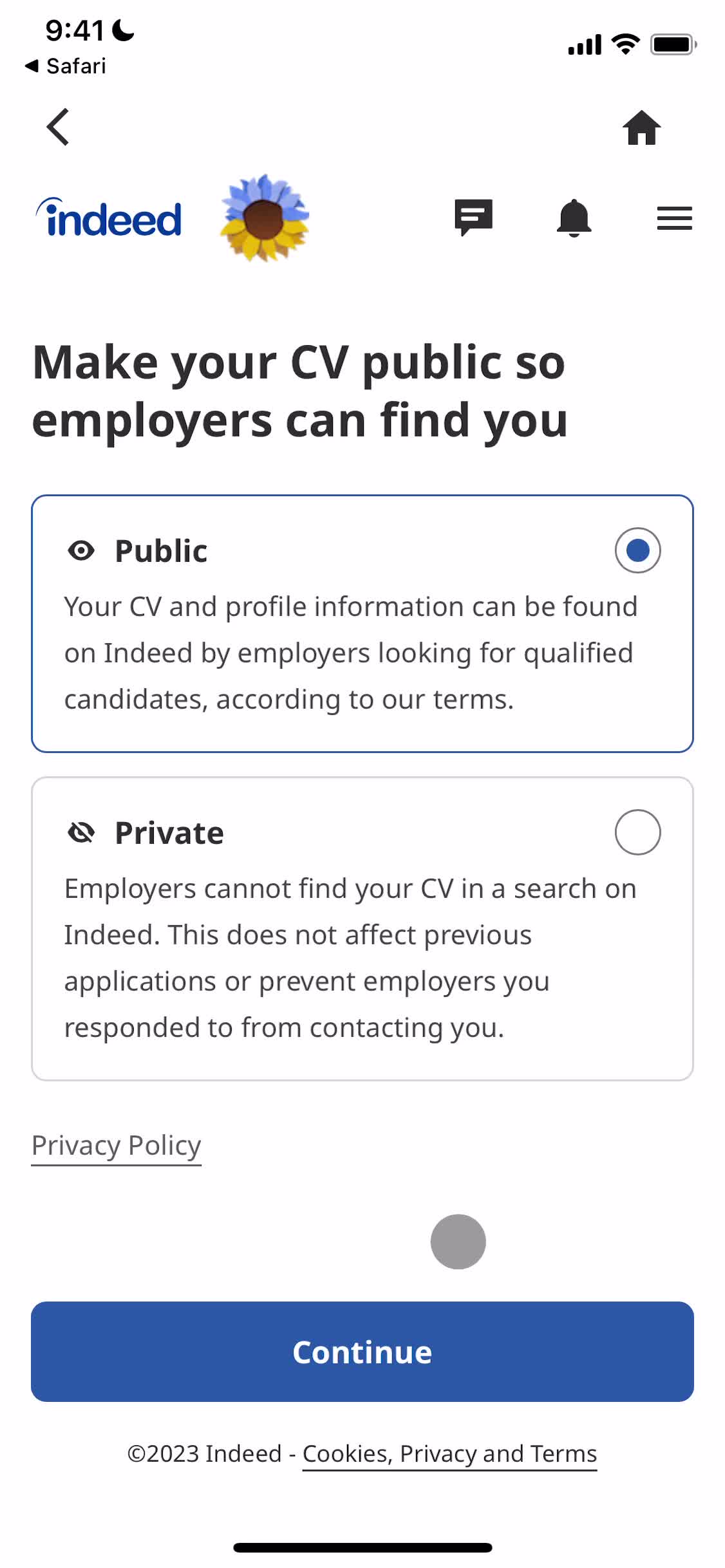 Set visibility video thumbnail