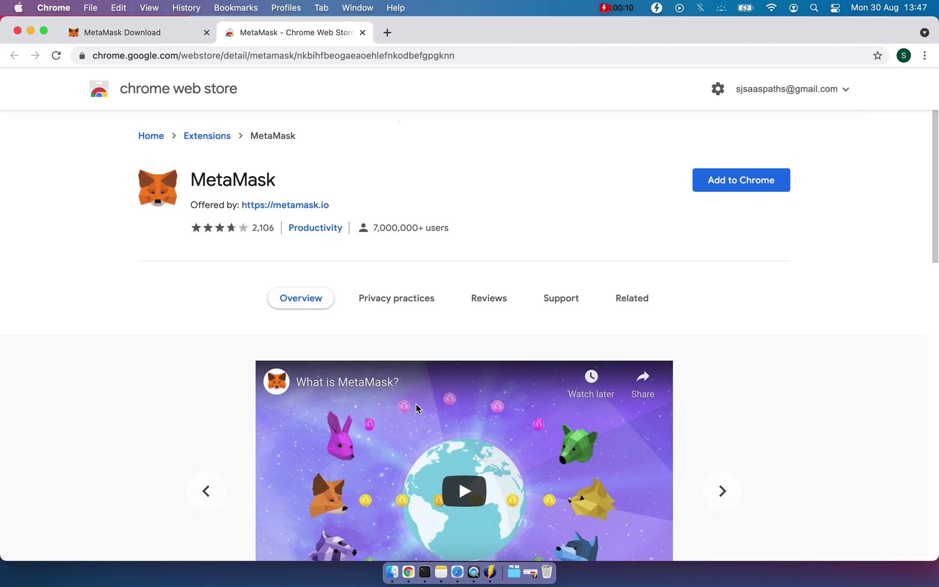 Onboarding on MetaMask video thumbnail