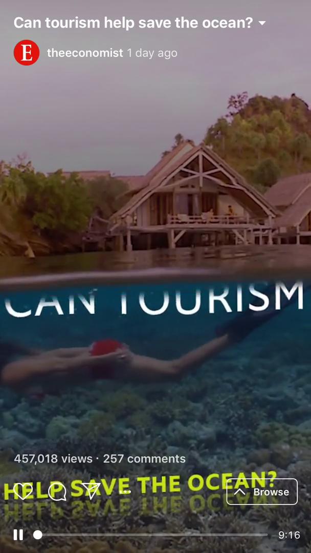 Commenting on IGTV video thumbnail