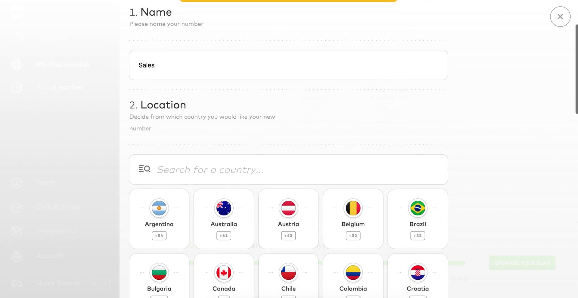 Adding a phone number on Aircall video thumbnail