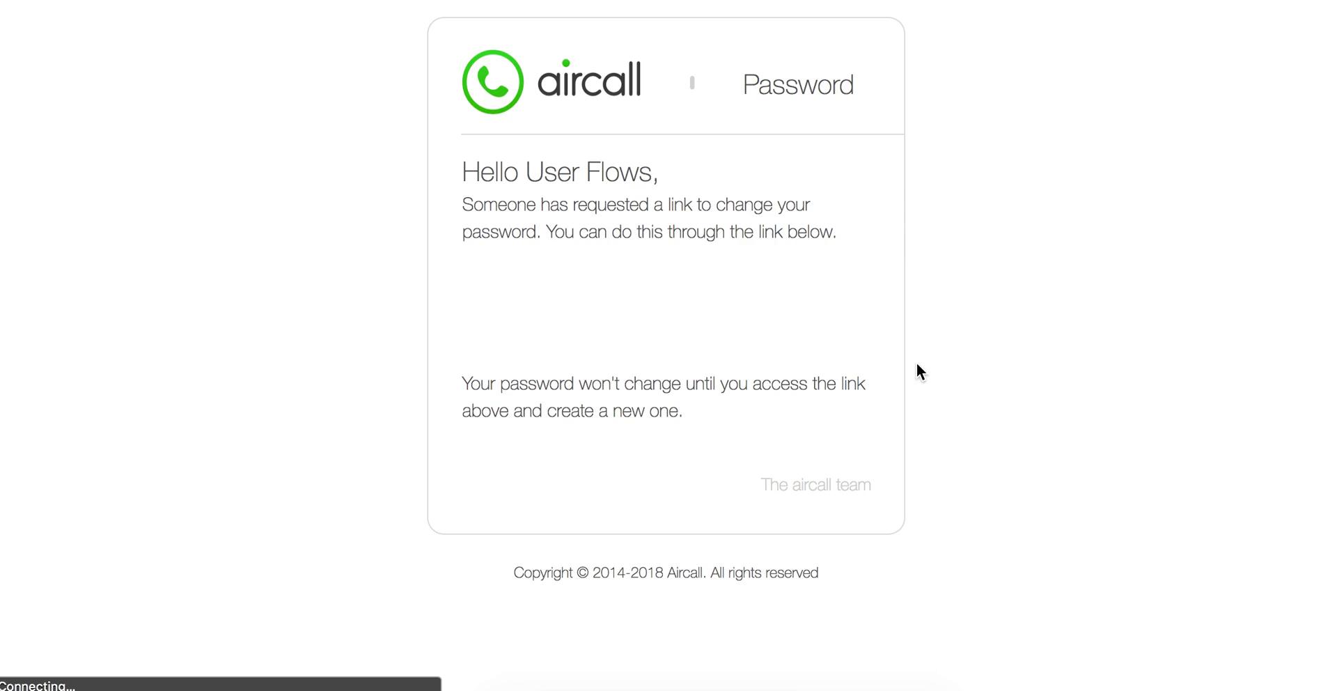 Password reset on Aircall video thumbnail