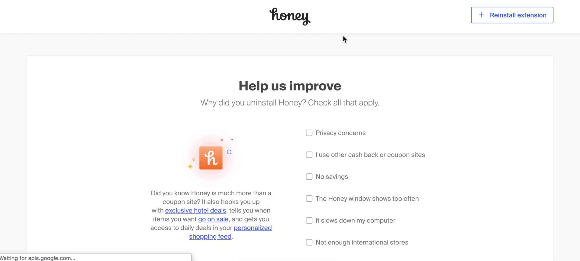 Uninstalling plugin on Honey video thumbnail