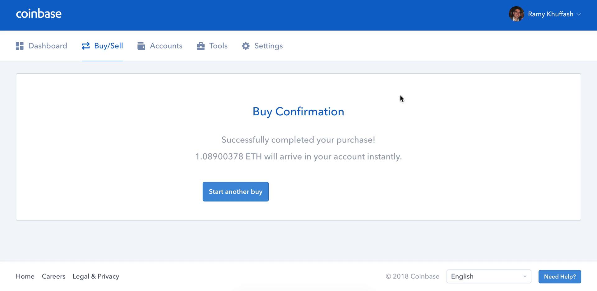 Buying crypto currency on Coinbase video thumbnail