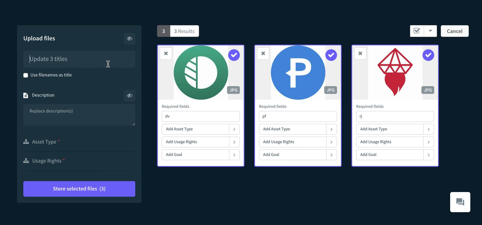 Uploading media on Bynder video thumbnail