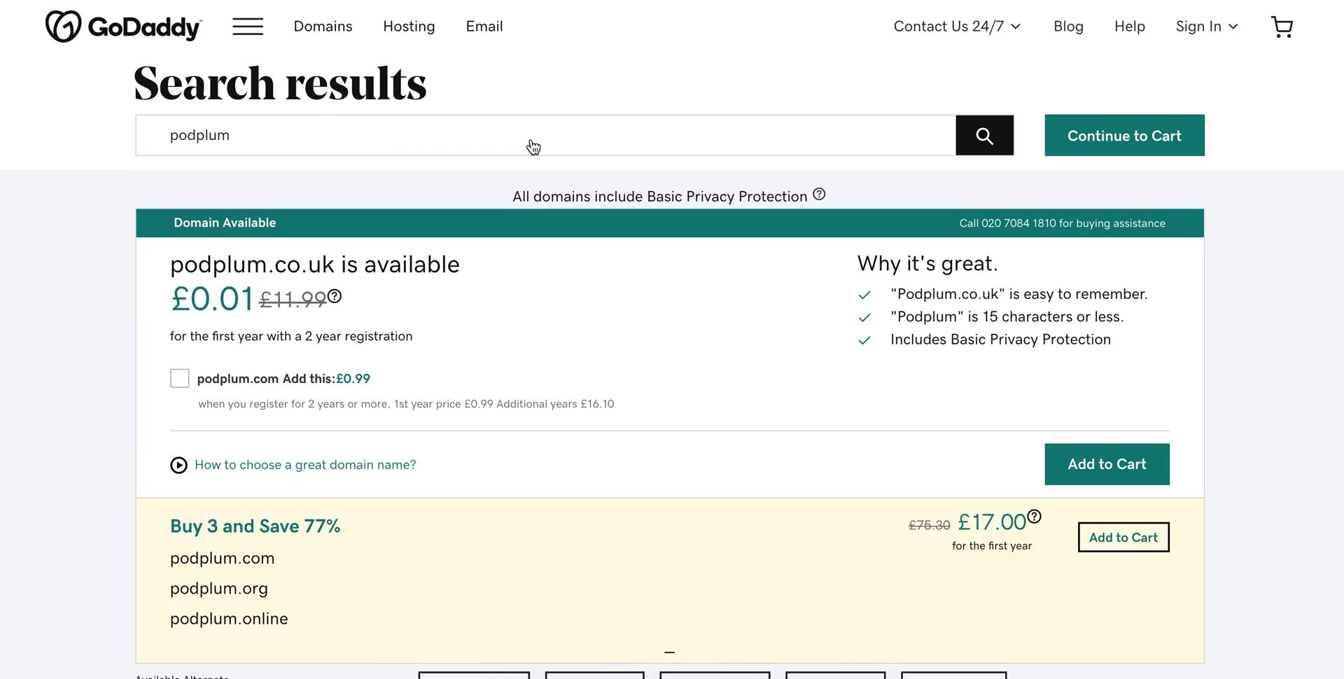 Buying something on GoDaddy video thumbnail