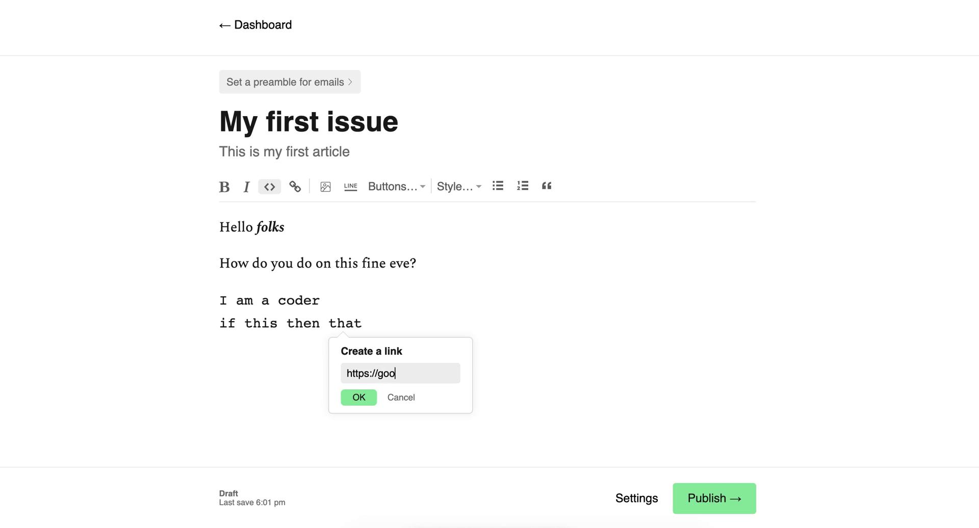 Creating an email campaign on Substack video thumbnail