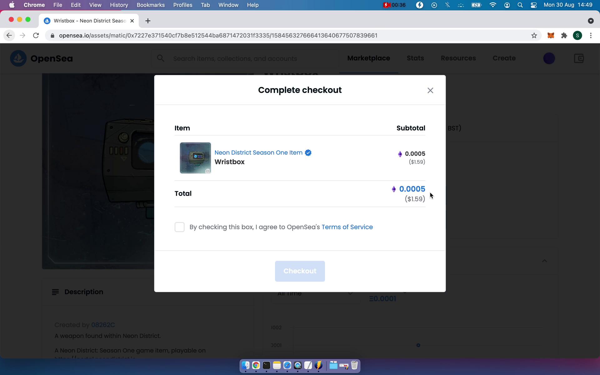 Buying something on OpenSea video thumbnail
