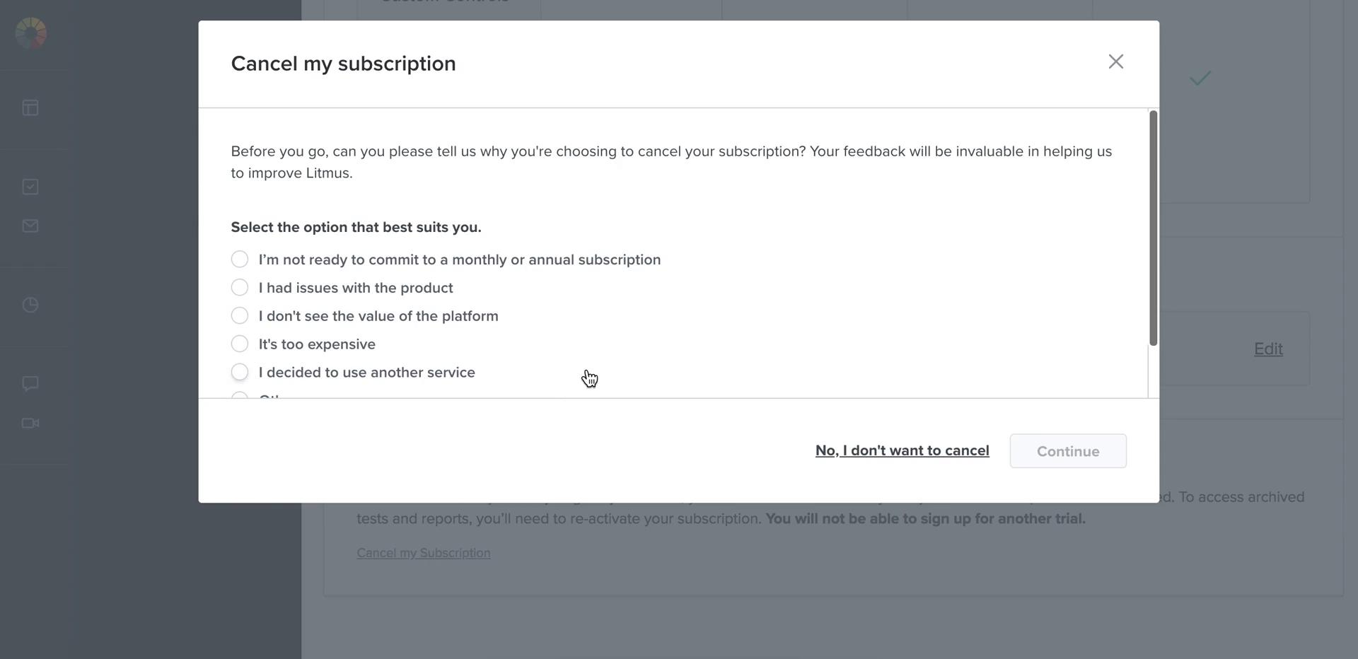 Cancelling your subscription on Litmus video thumbnail