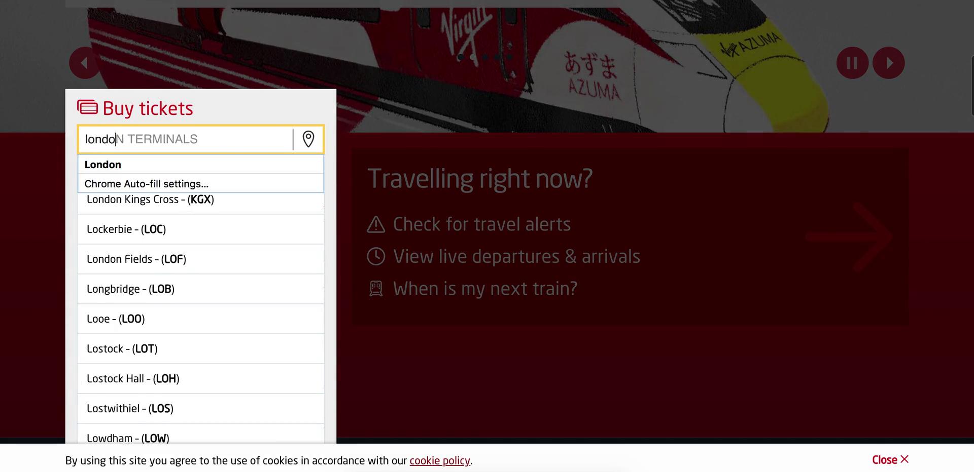 Booking transport on Virgin Trains East Coast video thumbnail