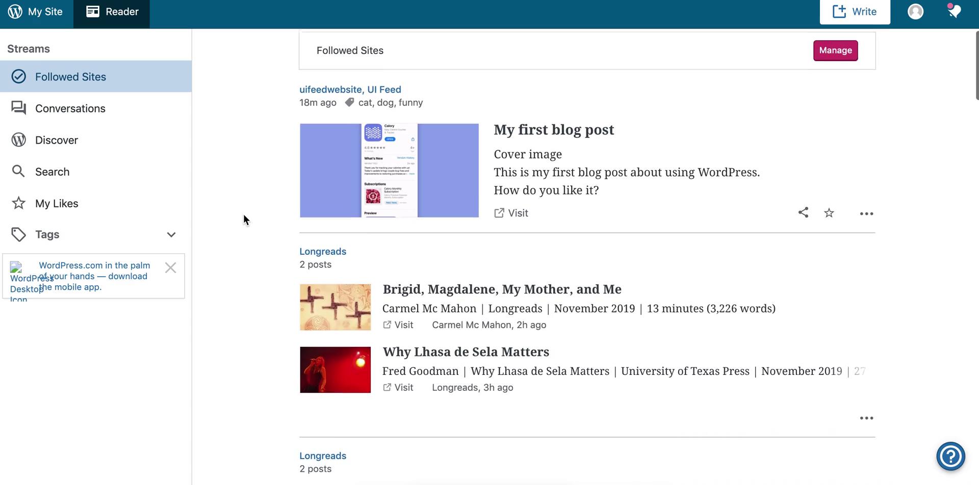 General browsing on WordPress video thumbnail
