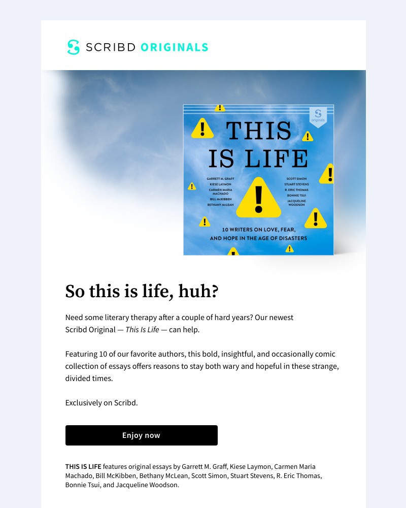 Scribd - π 10 canβt-miss writers on love, fear, and hope π