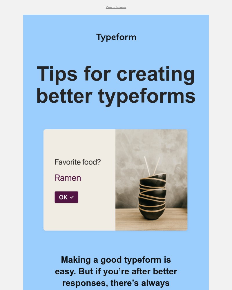 Typeform - 11 simple tips for creating better typeforms