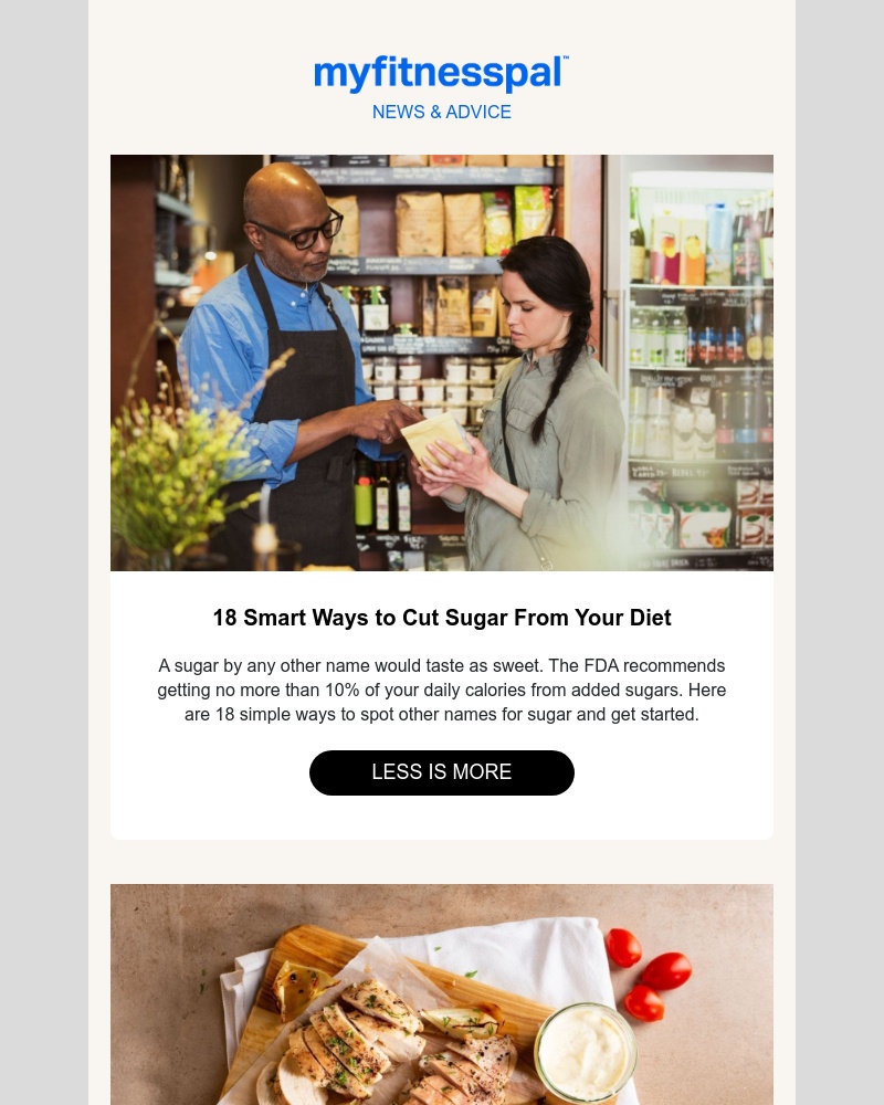 MyFitnessPal - 18 Smart Ways to Cut Sugar From Your Diet