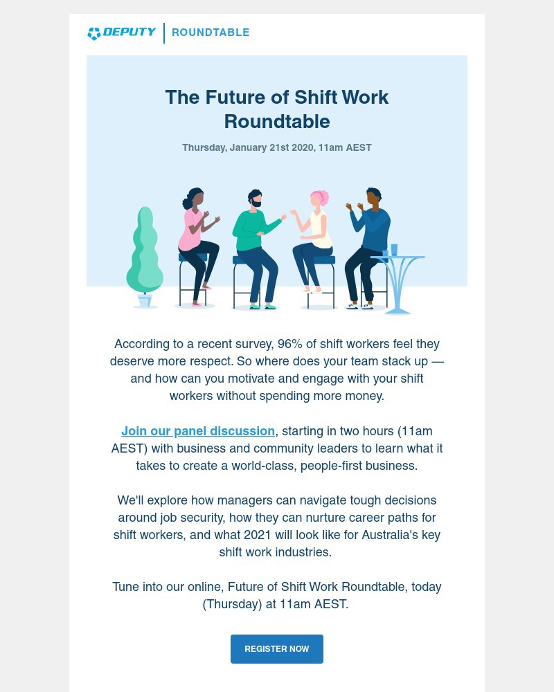 Deputy - 2 hours to go 🚨 The Future of Shift Work Roundtable