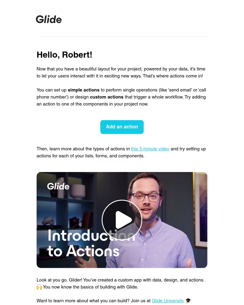 Glide - 2 Types of Actions in Glide