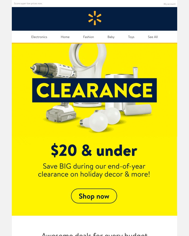 Walmart - $20 & under clearance finds π