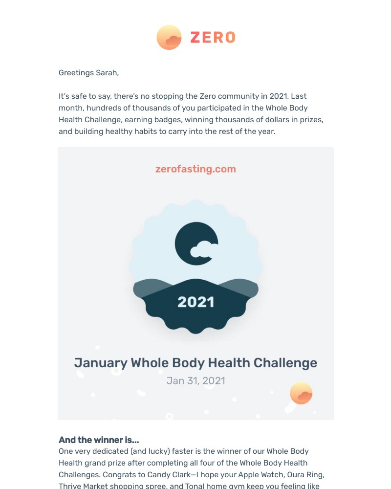 Zero - 2021 is off to a strong start.