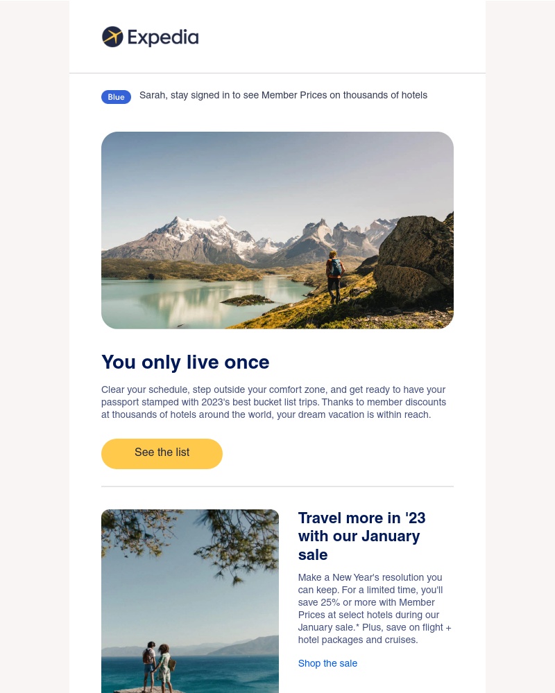 Expedia - 2023’s best bucket list trips