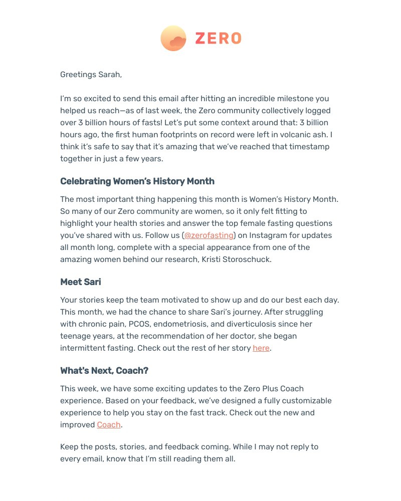 Zero - 3 billion hours fasted?!