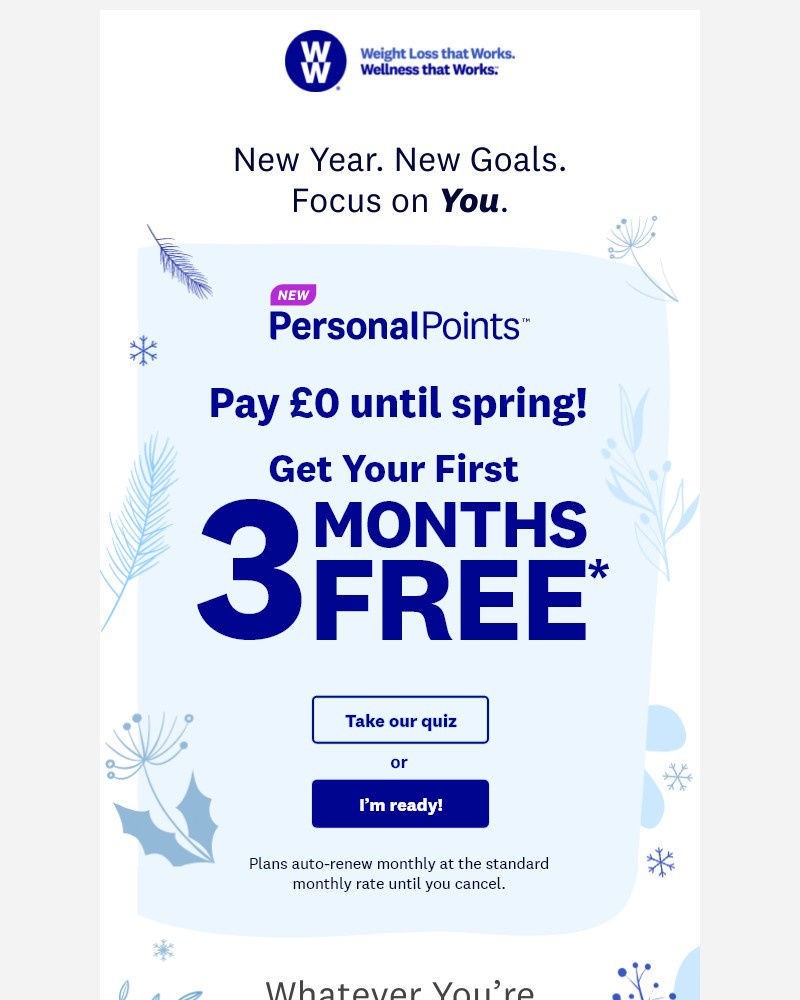WW (Weight Watchers) - 3 months free, pay nothing today, Sarah