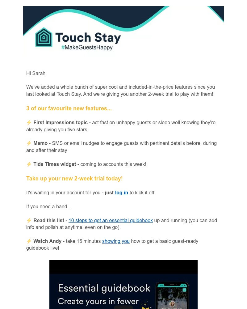 Touch Stay - 🌟 3 shiny new features + a fresh 14-days to play