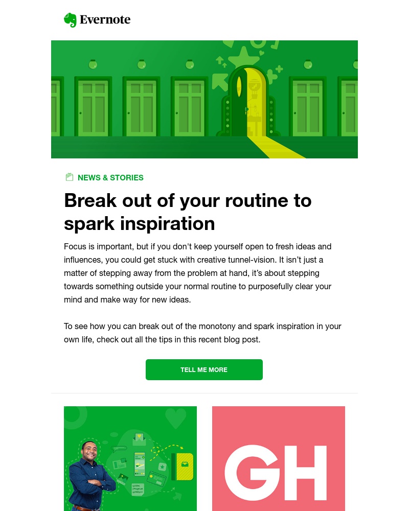 Evernote - 4 top ways to spark inspiration ⚡️