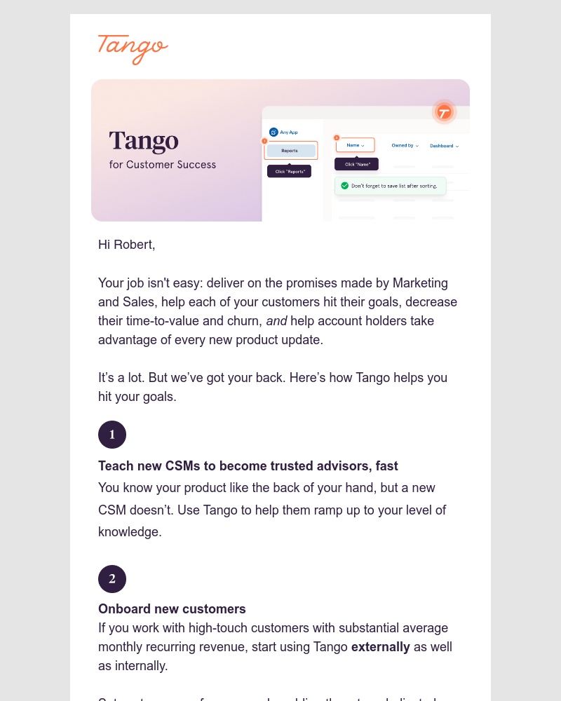 Tango - 4 ways Customer Success teams deepen product usage with Tango