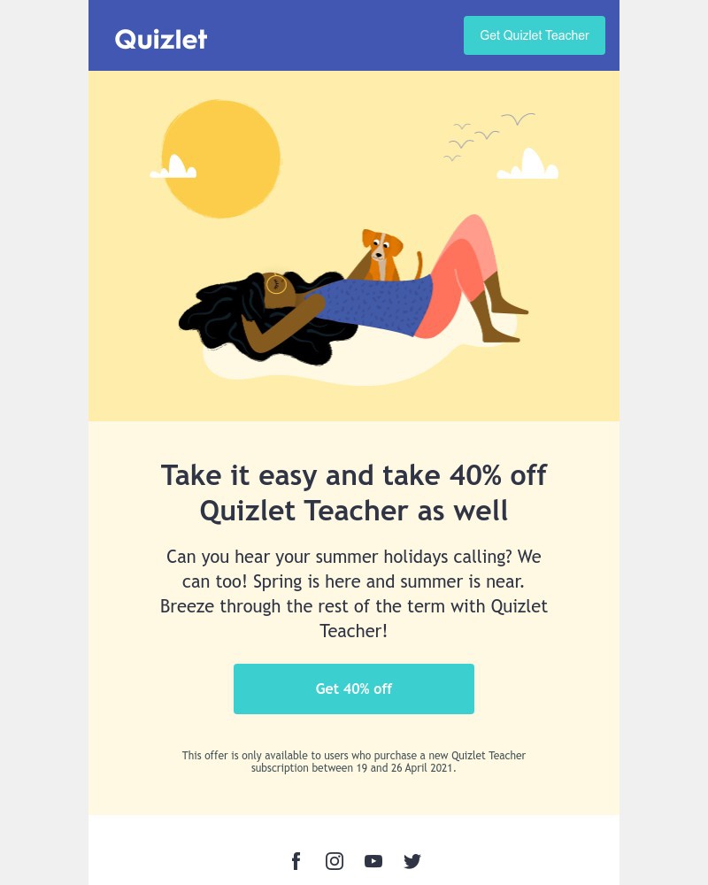 Quizlet - 40% off Quizlet Teacher to get you through the year ☀️️