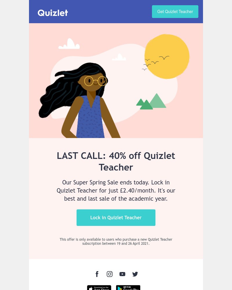 Quizlet - 40% off Quizlet Teacher to get you through the year ☀️️
