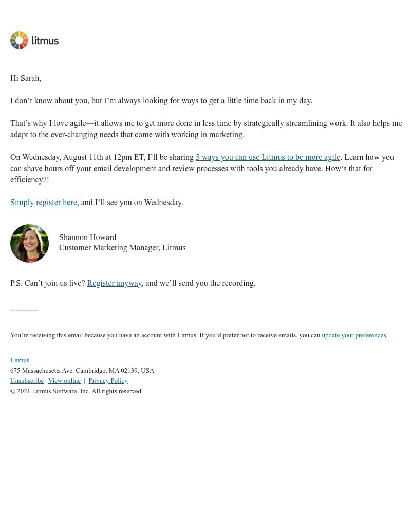 Litmus - 5 agile tipsāto save you time!