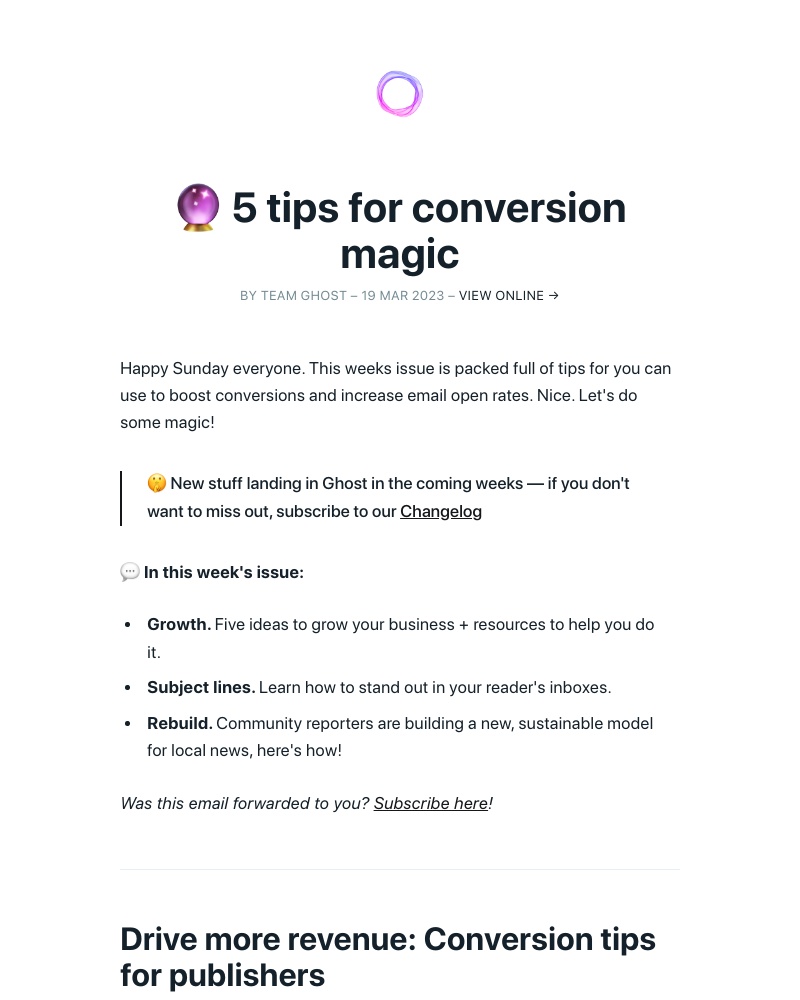Ghost - 🔮 5 tips for conversion magic