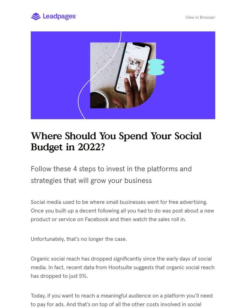Leadpages - 5 tips to boost your social media ROI