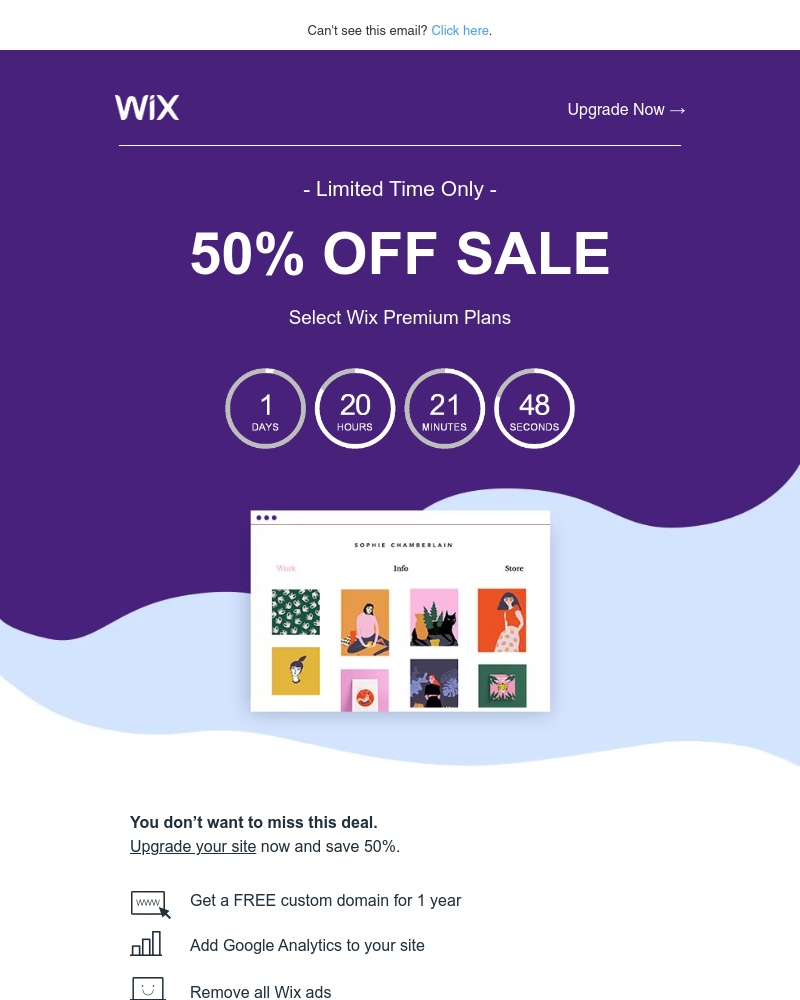 Wix - 50% OFF: Sale happening now