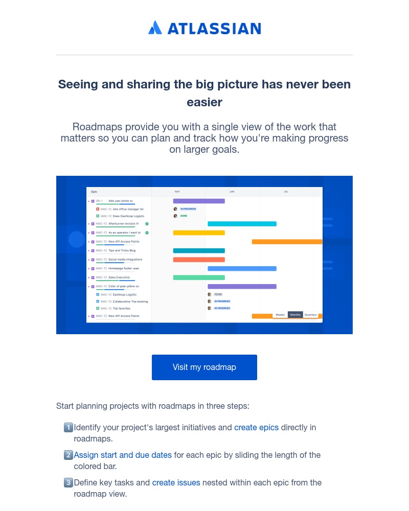 Jira - (5/10) 👋 Goodbye check-in meetings, hello Jira roadmaps!
