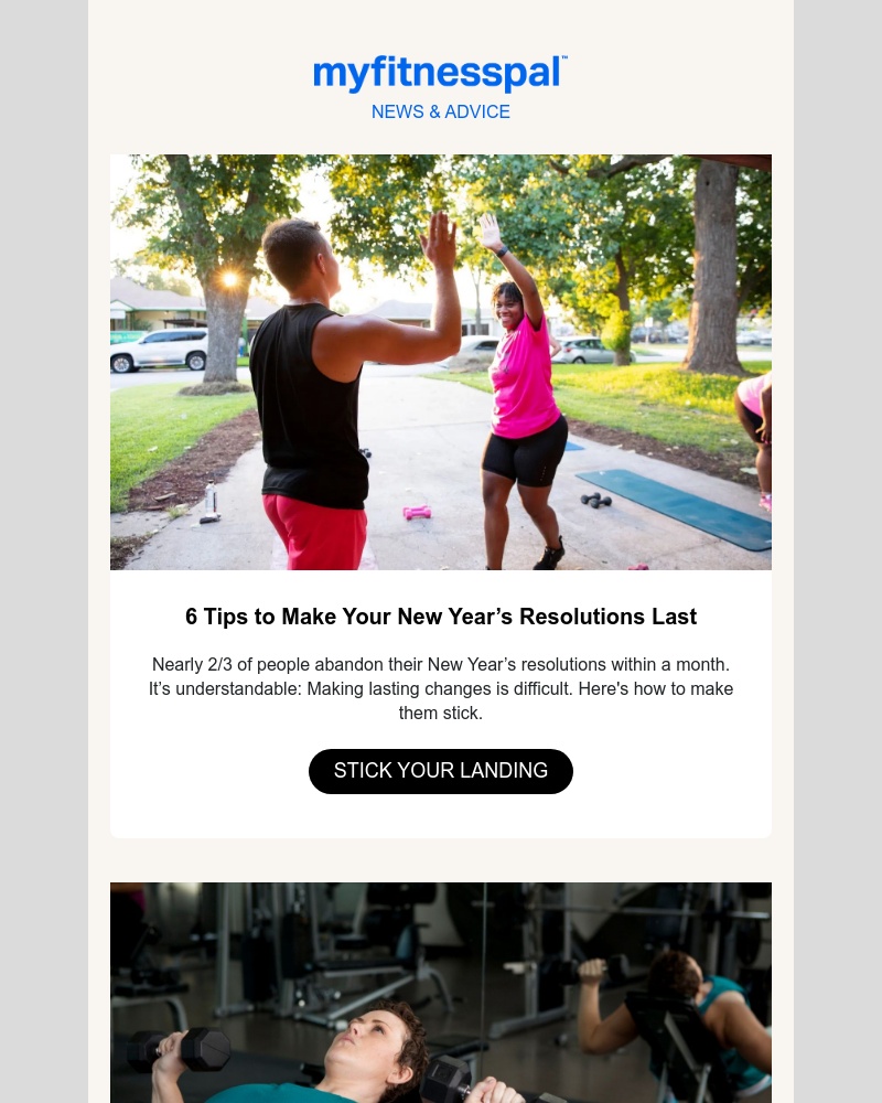 MyFitnessPal - 6 Tips to Make Your New Year’s Resolutions Last