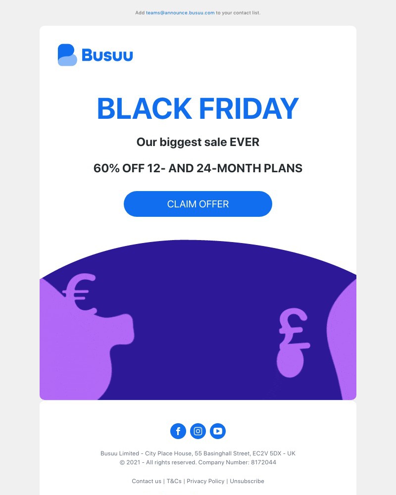 Busuu - π£ 60% OFF β Black Friday is finally here π£
