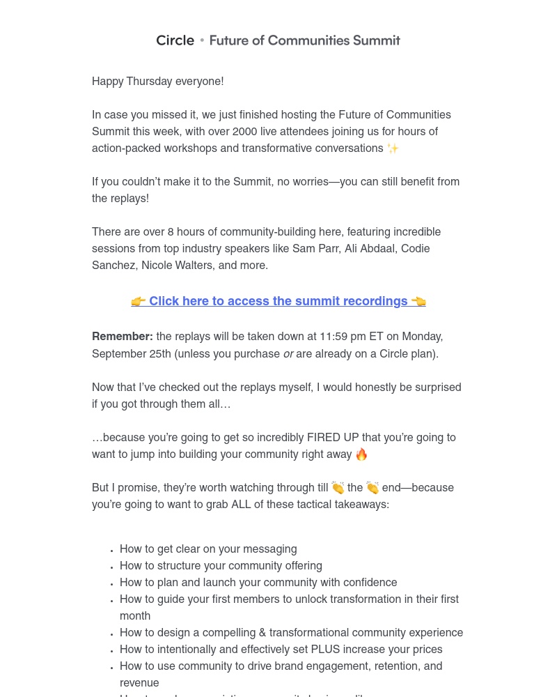 Circle - 🎥 8+ hours of summit recordings feat. Ali Abdaal, Maya Elious, Nicole Walters, and more!