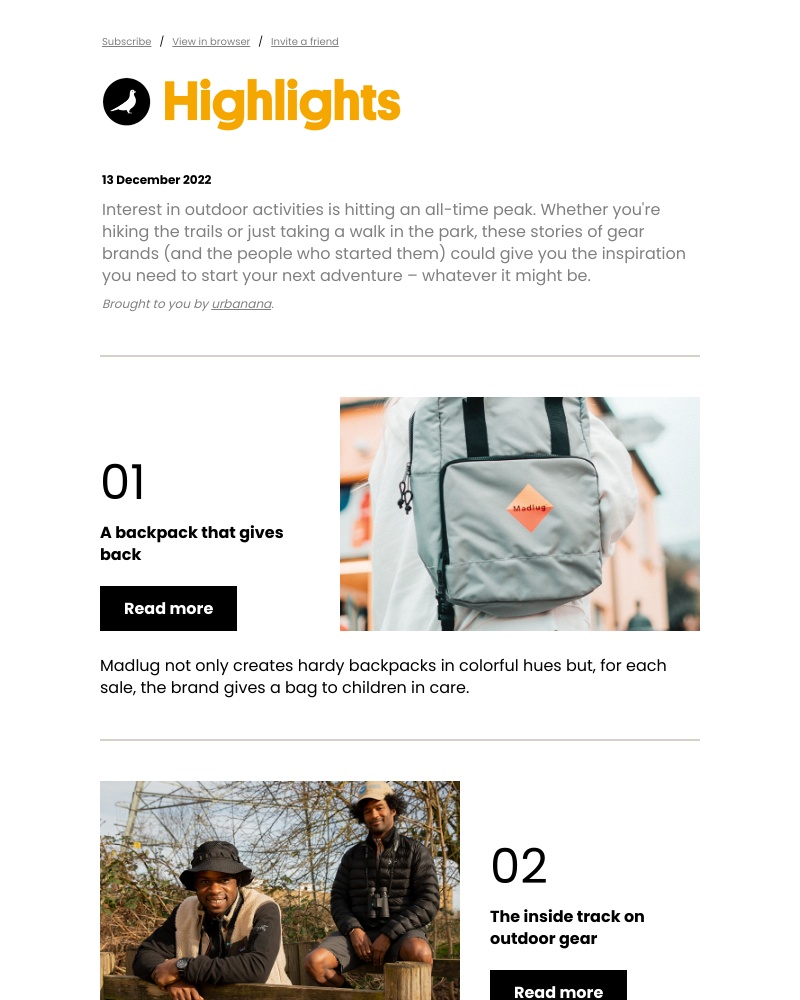 Mailchimp - A backpack that gives back?!