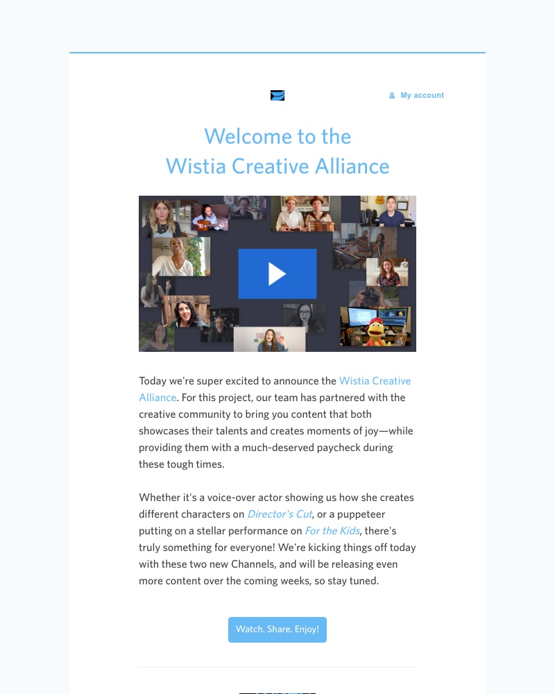 Wistia - A collaboration in support of creativity π¨