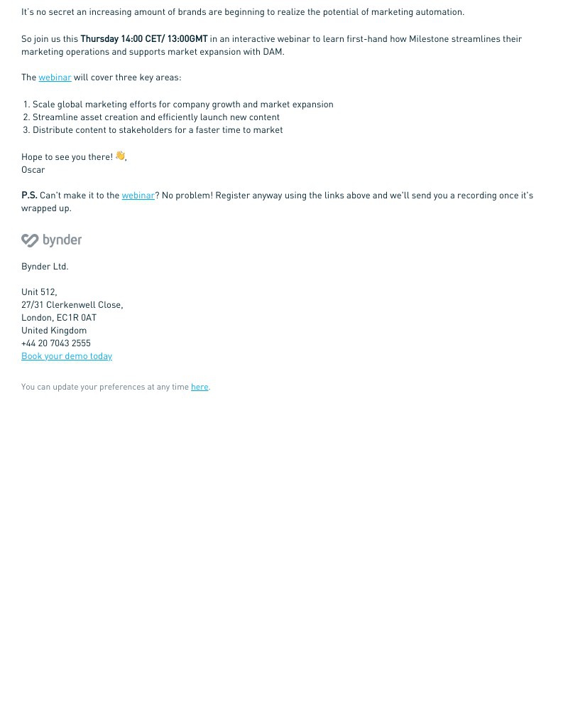 Bynder - A first-hand example to level-up your marketing automation
