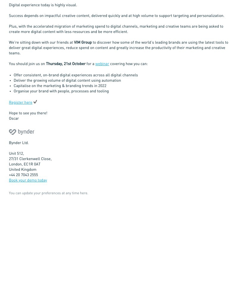 Bynder - A recipe for success π