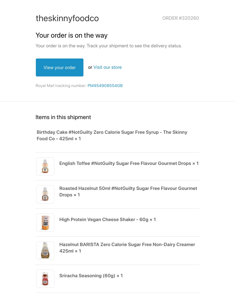 Klarna - A shipment from order #320260 is on the way