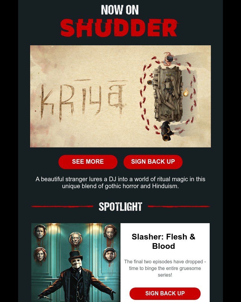 Shudder - A Terrifying Supernatural Thriller. Stream ‘Kriya’ Now.