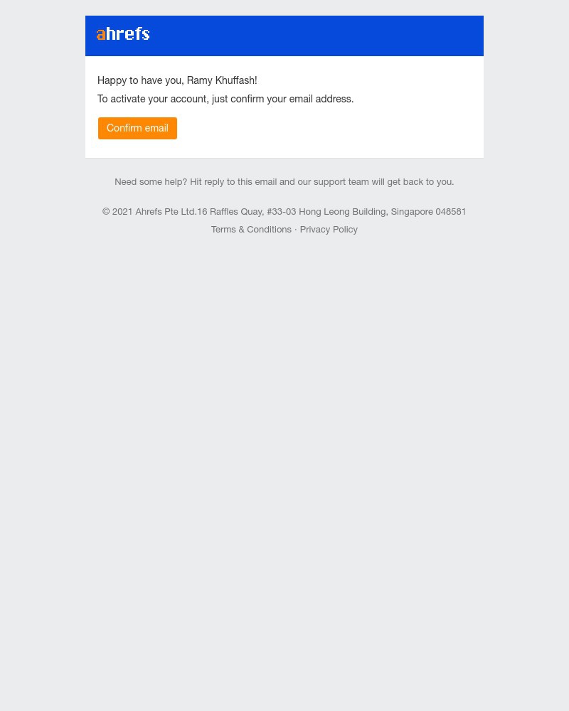 Ahrefs - Activate your Ahrefs account