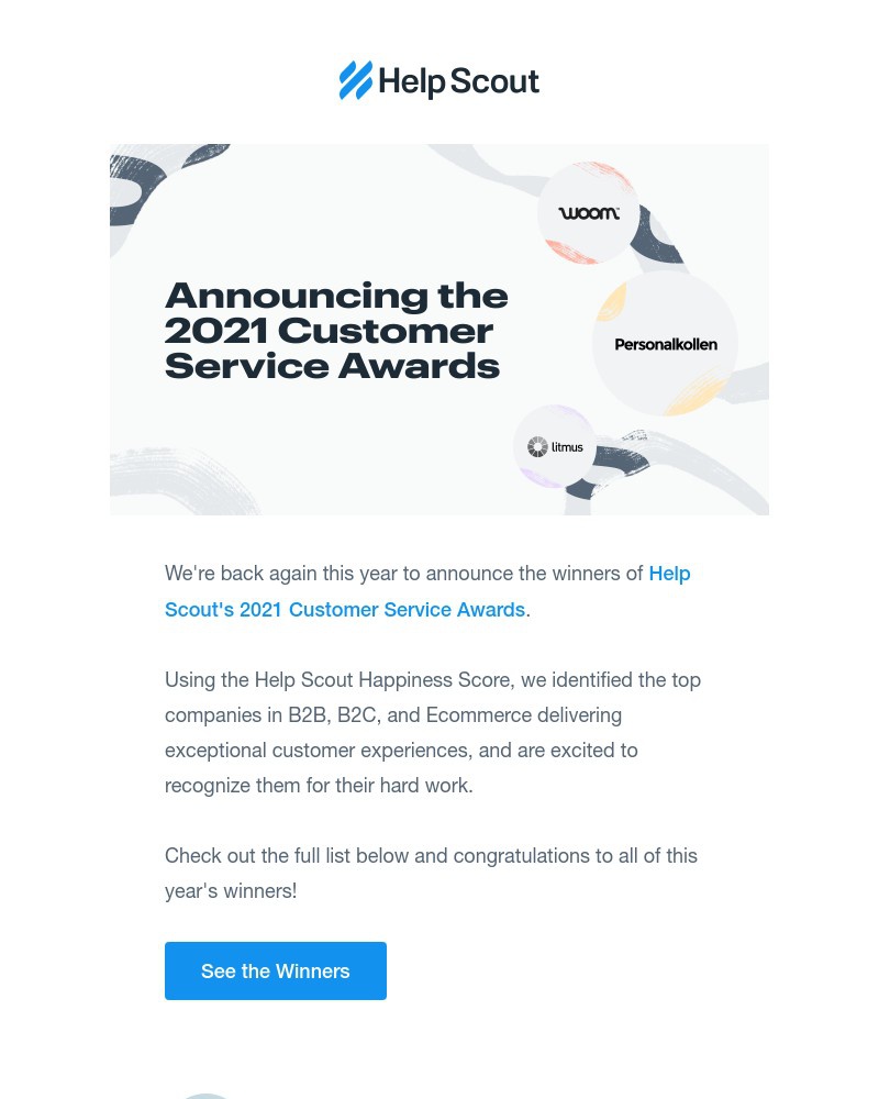 Help Scout - Announcing the 2021 Help Scout Customer Service Awards!