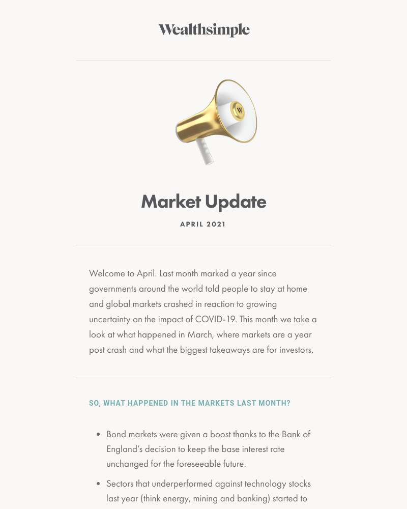 Wealthsimple - April Market Update